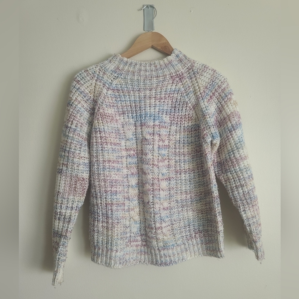 Vintage 1970s Space Dyed Knit Sweater by Georgie Porgie sz m